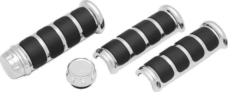 Kuryakyn ISO Grips For Heated Grips Chrome Kuryakyn Grips AXOPROS