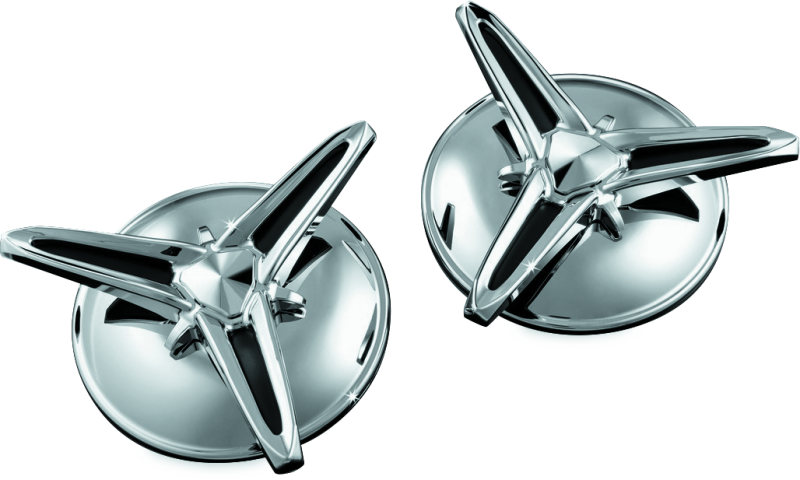 Kuryakyn Knock-Off Center Caps For Trikes Chrome Kuryakyn Wheel Accessories  AXOPROS