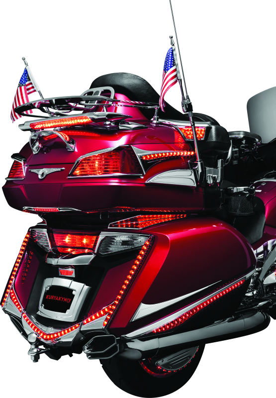 Kuryakyn L.E.D. Lighted Trunk Lid Handle 01-17 GL1800 Chrome Kuryakyn Light Bars & Cubes AXOPROS