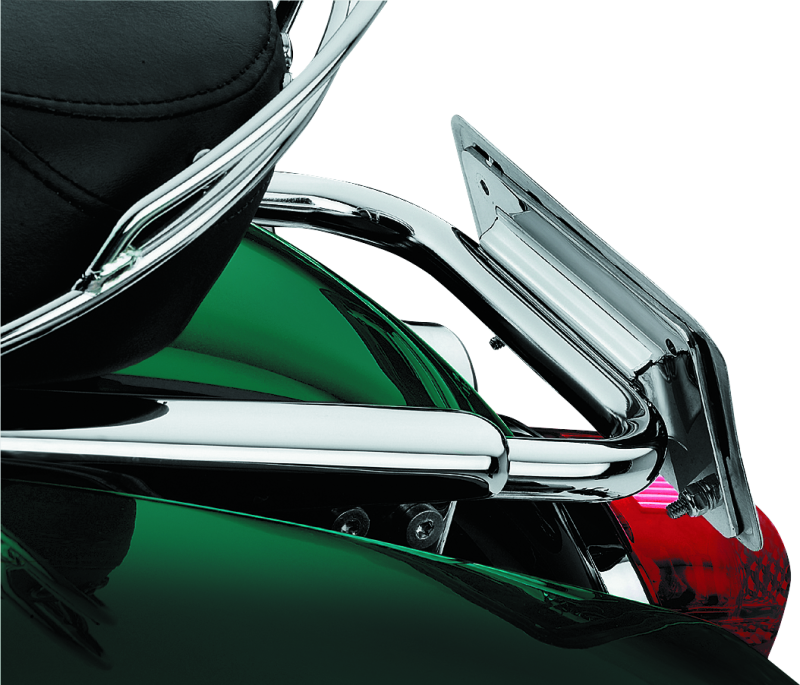 Kuryakyn Laydown License Plate Holder 97-08 Touring Chrome Kuryakyn License Plate Relocation  AXOPROS
