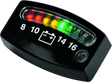 Kuryakyn LED Battery Gauge Universal Black Kuryakyn Gauges  AXOPROS