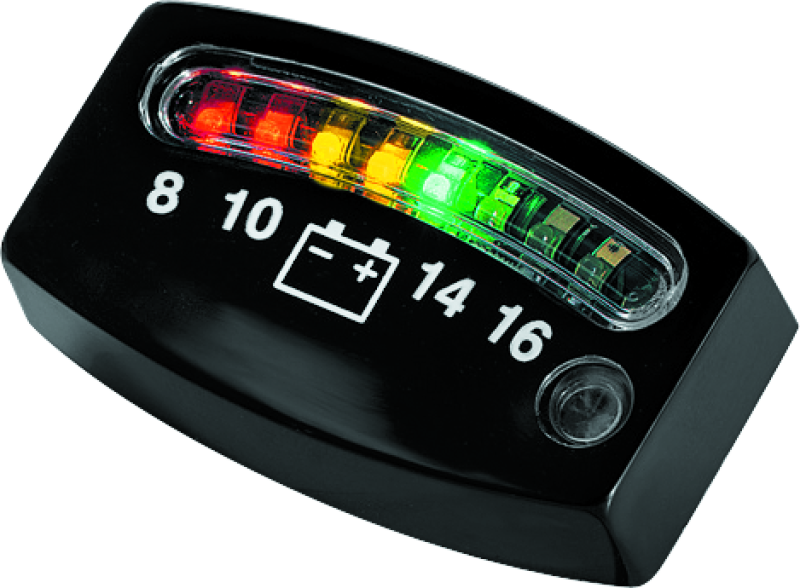 Kuryakyn LED Battery Gauge Universal Black Kuryakyn Gauges  AXOPROS