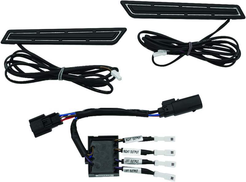 Kuryakyn LED Saddlebag Hinge Accents Black Kuryakyn Light Bars & Cubes AXOPROS