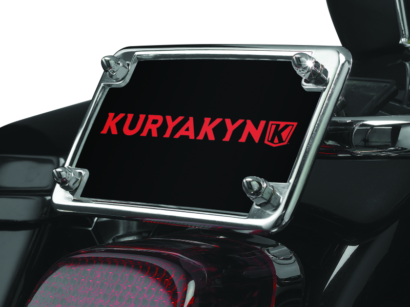 Kuryakyn License Frame & Backing Plate Set 4in X 7in Chrome Kuryakyn License Frame  AXOPROS
