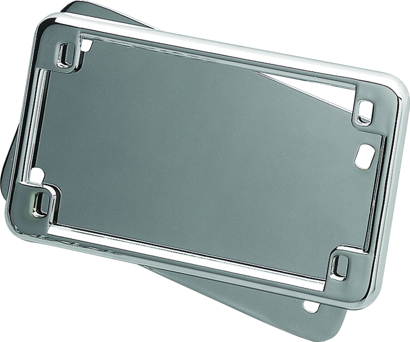 Kuryakyn License Frame & Backing Plate Set 4in X 7in Chrome Kuryakyn License Frame  AXOPROS