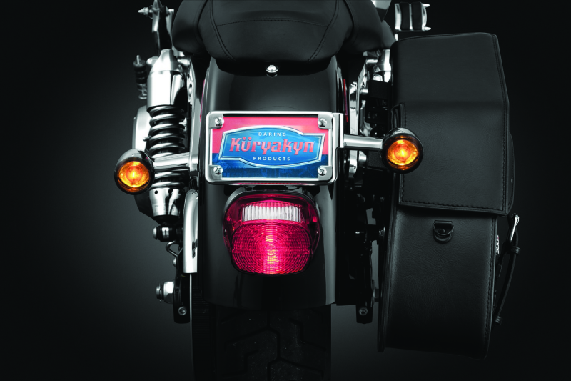 Kuryakyn License Plate Turn Signal & Marker Light Mount Chrome Kuryakyn Light Accessories and Wiring AXOPROS