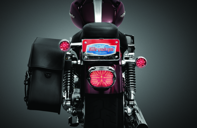 Kuryakyn License Plate Turn Signal & Marker Light Mount Chrome Kuryakyn Light Accessories and Wiring AXOPROS