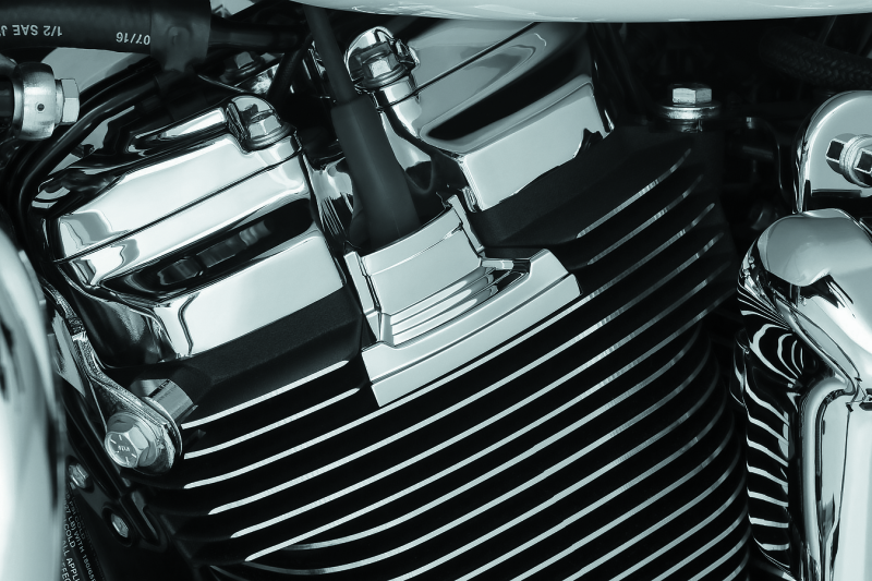 Kuryakyn Precision Spark Plug Cover Milwaukee-8 Chrome Kuryakyn Engine Covers AXOPROS