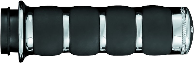 Kuryakyn Premium ISO Grips Without Throttle Boss Throttle-By-Wire Chrome Kuryakyn Grips AXOPROS
