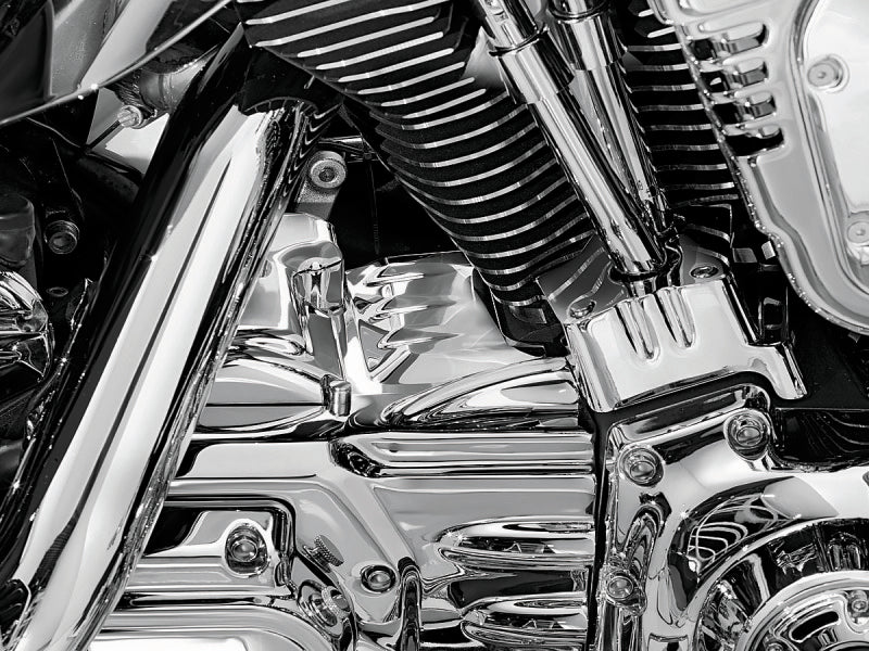 Kuryakyn Rear Cylinder Base Cover For 02-06 Touring Models Chrome Kuryakyn Engine Covers AXOPROS