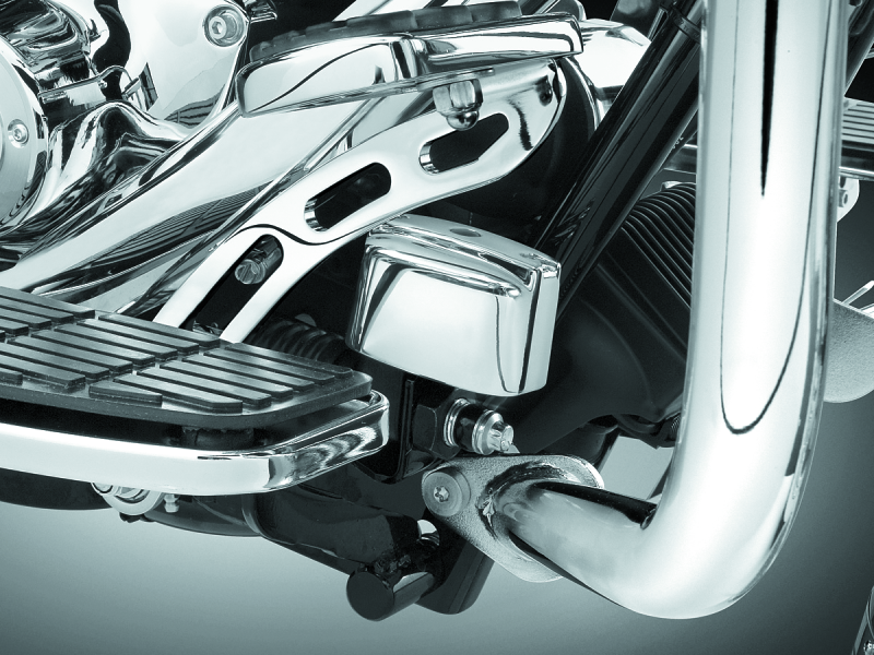 Kuryakyn Rear Master Cylinder Cover 99-07 Touring, 00-17 Softail Models Chrome Kuryakyn Exterior Trim AXOPROS