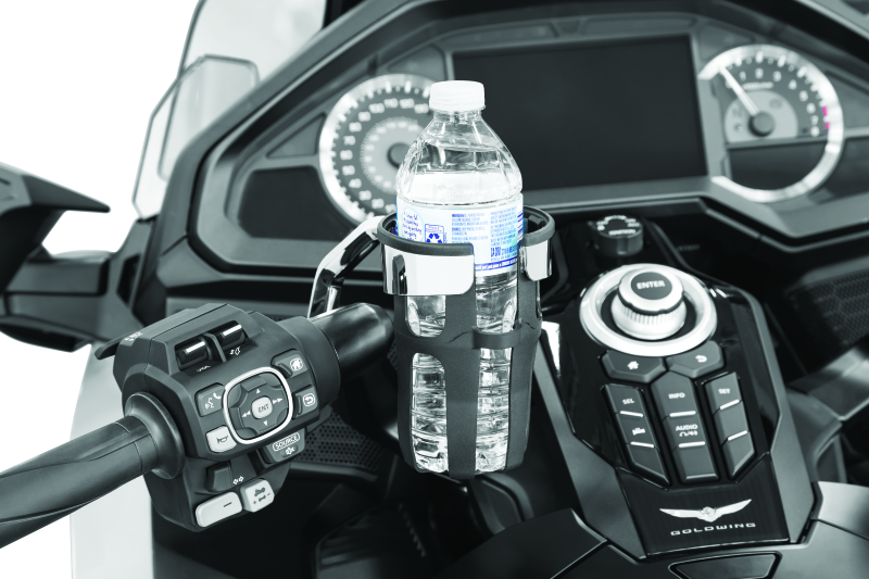 Kuryakyn Reflex Drink Handlebar Honda Goldwing DCT Left Side Mount Chrome Kuryakyn Cup Holders AXOPROS
