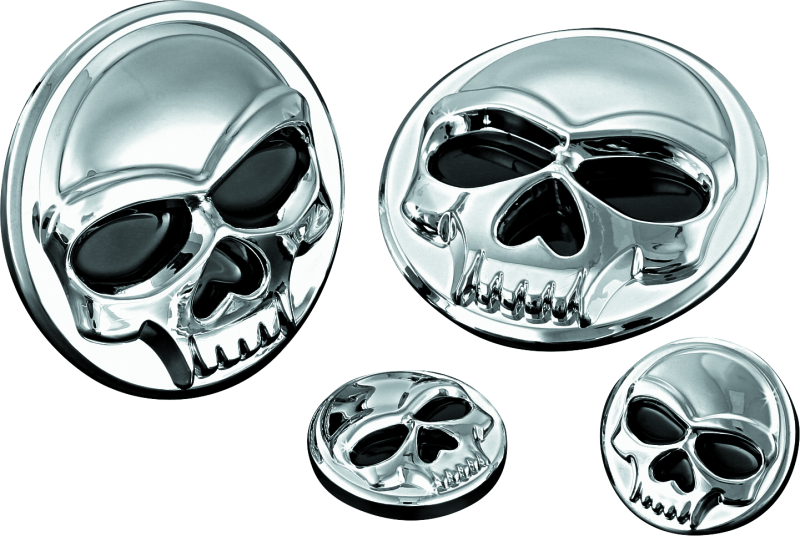 Kuryakyn Replacement Components Zombie Medallions 1in Diameter Chrome Kuryakyn Exterior Trim AXOPROS