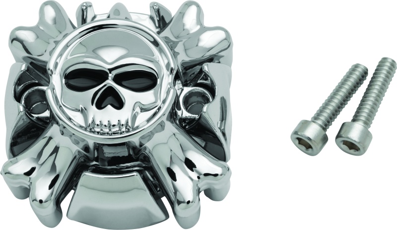 Kuryakyn Replacement Zombie Grip Emblems Without Throttle Boss Chrome Kuryakyn Grips AXOPROS