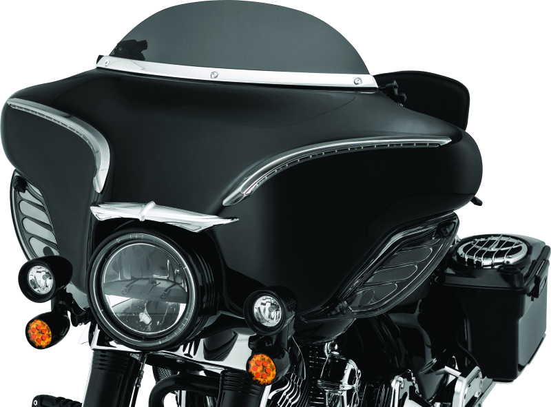 Kuryakyn Smooth Windshield Trim 96-13 Touring Chrome Kuryakyn Exterior Trim AXOPROS