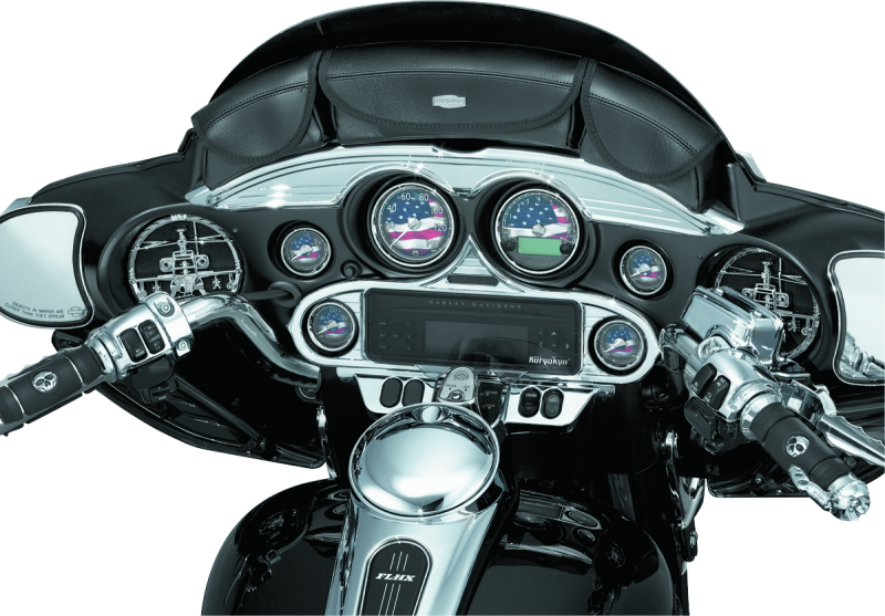 Kuryakyn Stereo Accent 96-13 FL Touring Models Chrome Kuryakyn Exterior Trim AXOPROS