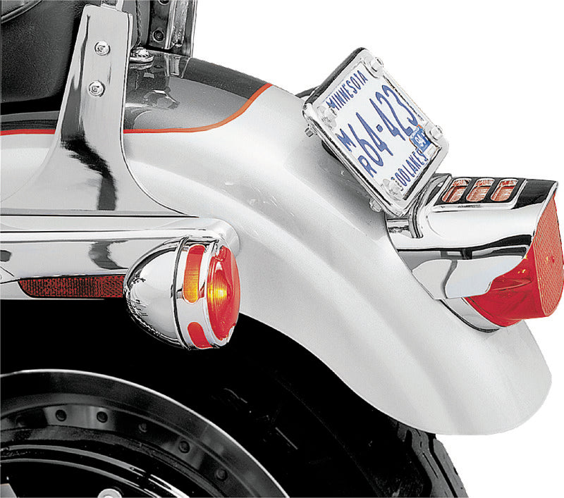 Kuryakyn Tail Lamp Visor With Slots Chrome Kuryakyn Light Covers and Guards AXOPROS