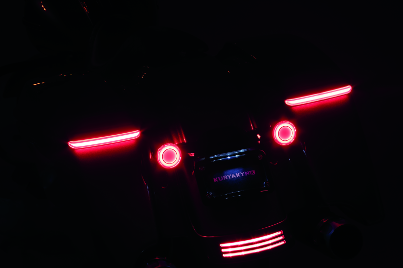 Kuryakyn Tracer L.E.D. Turn Signal Inserts Red/Red Smoke Lens Rear Kuryakyn Light Accessories and Wiring AXOPROS