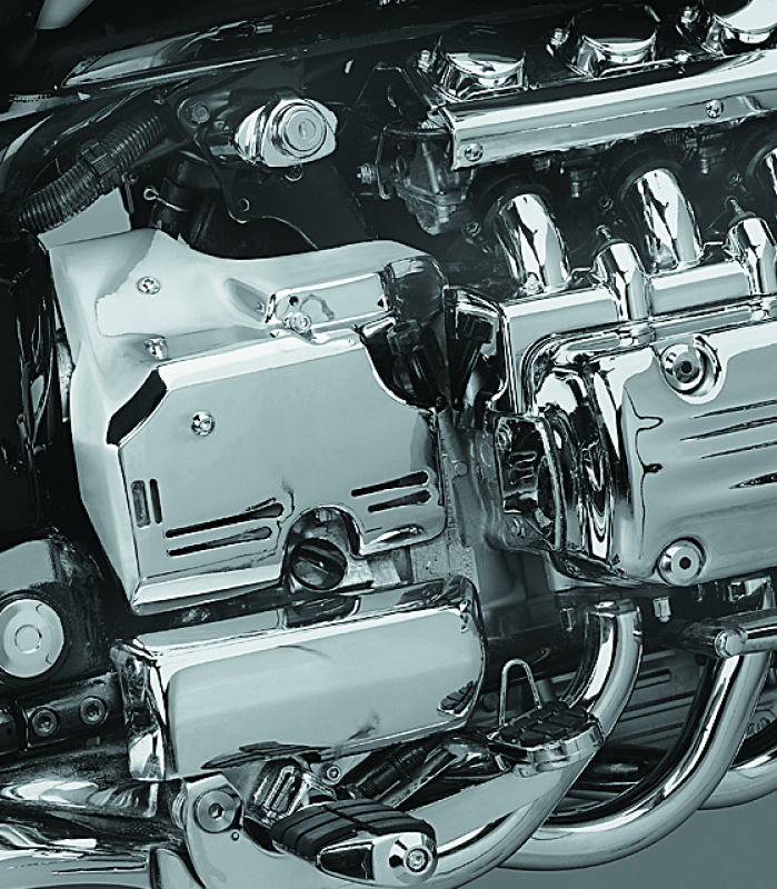 Kuryakyn Transmission Side Cover Set 97-04 Honda Valkyrie Chrome Kuryakyn Exterior Trim AXOPROS