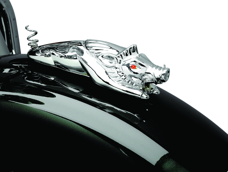 Kuryakyn Wild Boar Fender Ornament Chrome Kuryakyn Exterior Trim AXOPROS