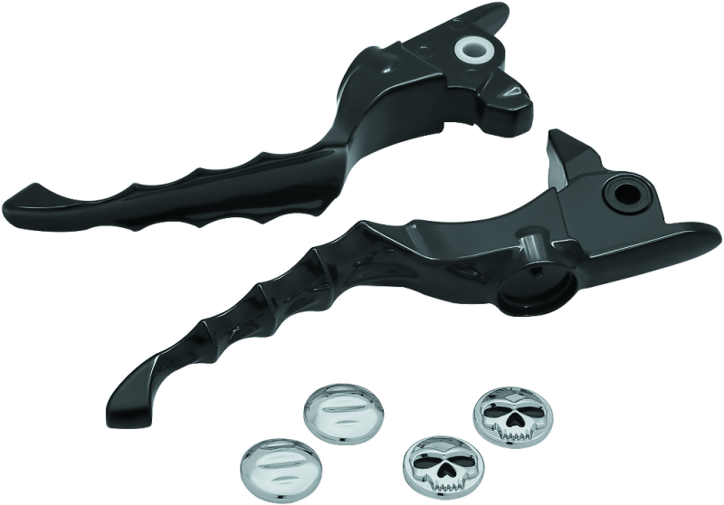 Kuryakyn Zombie Lever Set 17-Up Touring Gloss Black Kuryakyn Levers AXOPROS