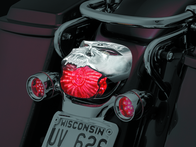 Kuryakyn Zombie Taillight Cover Chrome Kuryakyn Tail Lights  AXOPROS