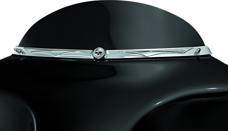 Kuryakyn Zombie Windshield Trim 96-13 Touring Chrome Kuryakyn Exterior Trim AXOPROS