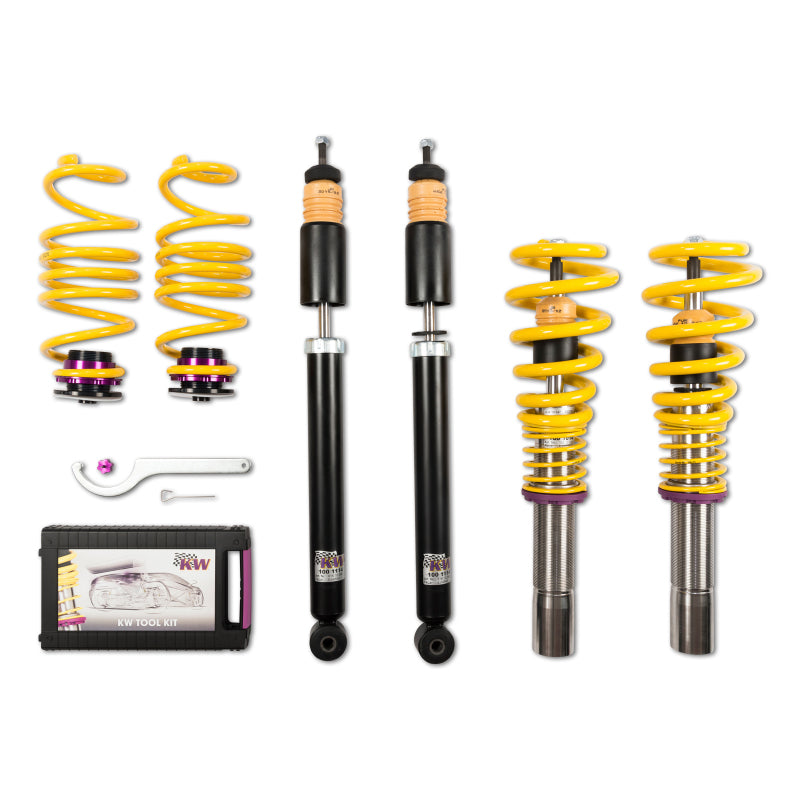 KW Coilover Kit V1 Audi A4 S4 (8K/B8) w/o electronic dampening controlSedan FWD + Quattro KW Coilovers AXOPROS