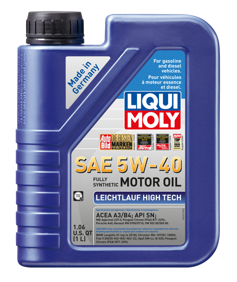 LIQUI MOLY 1L Leichtlauf (Low Friction) High Tech Motor Oil SAE 5W40 LIQUI MOLY Motor Oils AXOPROS