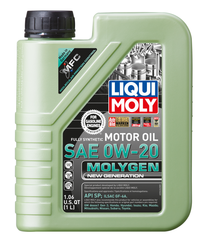 LIQUI MOLY 1L Molygen New Generation Motor Oil SAE 0W20 LIQUI MOLY Motor Oils AXOPROS