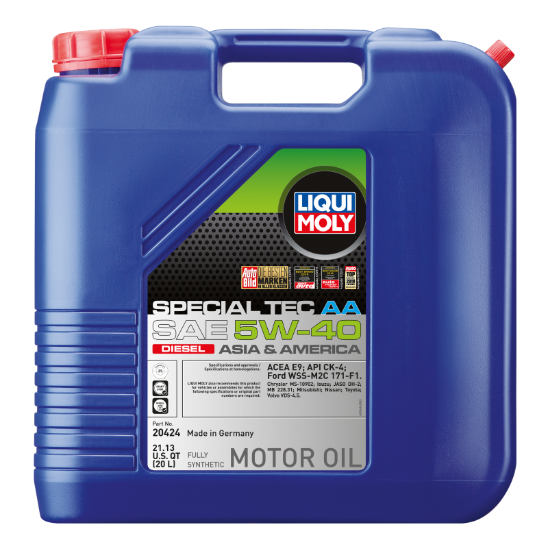 LIQUI MOLY 20L Special Tec AA Motor Oil SAE 5W40 Diesel LIQUI MOLY Motor Oils AXOPROS