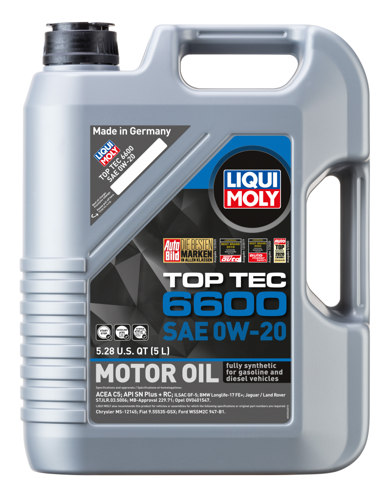 LIQUI MOLY 5L Top Tec 6600 Motor Oil SAE 0W20 LIQUI MOLY Motor Oils AXOPROS