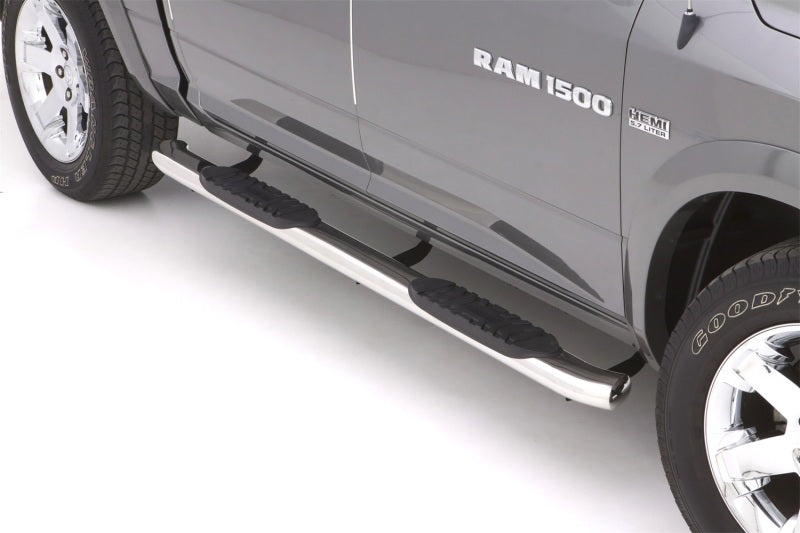 Lund 10-17 Dodge Ram 2500 Crew Cab 5in. Curved Oval SS Nerf Bars - Polished LUND Nerf Bars AXOPROS