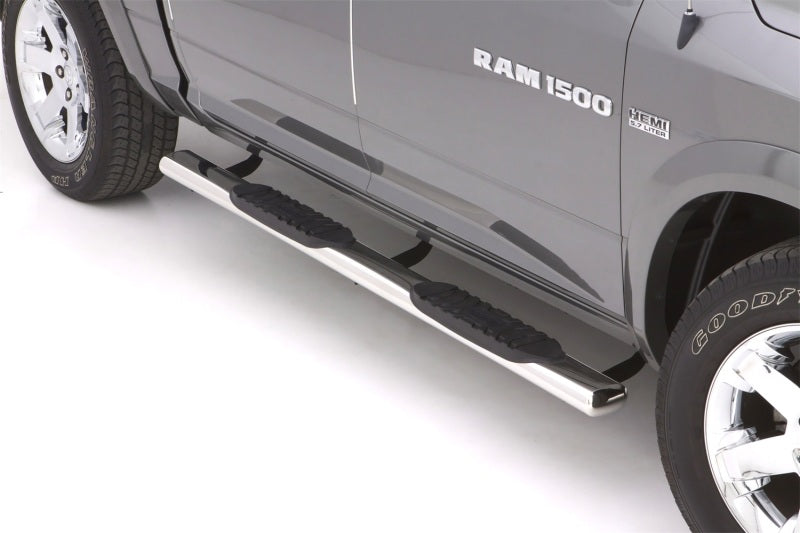 Lund 10-17 Dodge Ram 2500 Crew Cab 5in. Oval Straight SS Nerf Bars - Polished LUND Nerf Bars AXOPROS