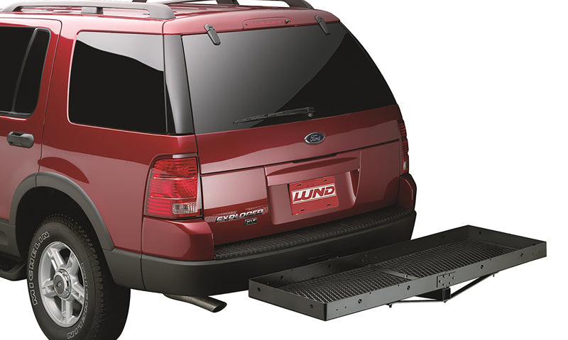 Lund Universal 20in X 60in Basic Cargo Carrier For 2in Hitches - Black LUND Hitch Racks AXOPROS