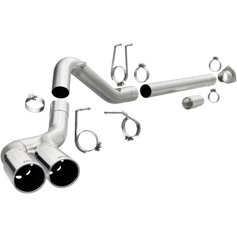 MagnaFlow 08-17 Ford F-250/F-350/F-450 4.6L/6.7 DPF-Back SS 4in Dual Single Passenger Side Rear Exit Magnaflow DPF Back AXOPROS