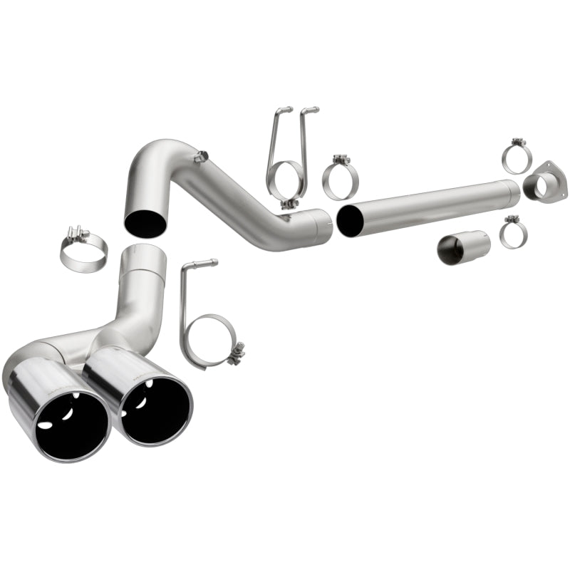 MagnaFlow 08-17 Ford F-250/F-350/F-450 4.6L/6.7 DPF-Back SS 4in Dual Single Passenger Side Rear Exit Magnaflow DPF Back AXOPROS