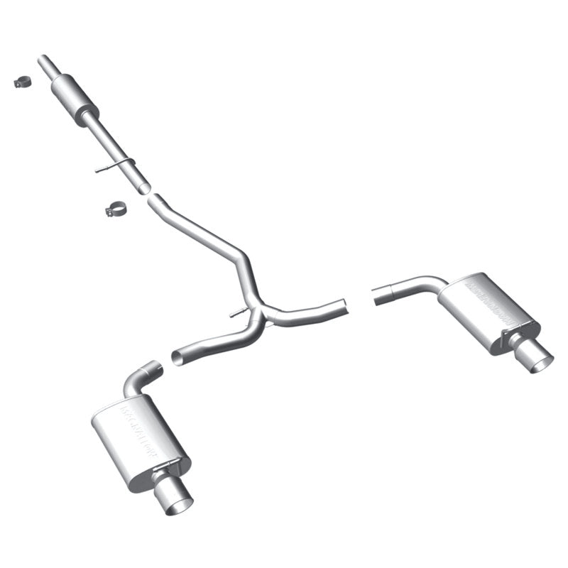 MagnaFlow 11-13 Ford Explorer V6 3.5L SS Catback Exhaust Dual Split Rear Exit w/ 3.5in SS Tips Magnaflow Catback AXOPROS