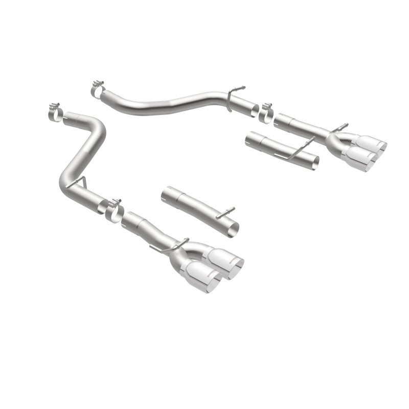 MagnaFlow Axle-Back, SS, 2.5in, Quad Split Rear 3.5in Tip 2015 Dodge Challenger 3.6L V6 Magnaflow Axle Back AXOPROS