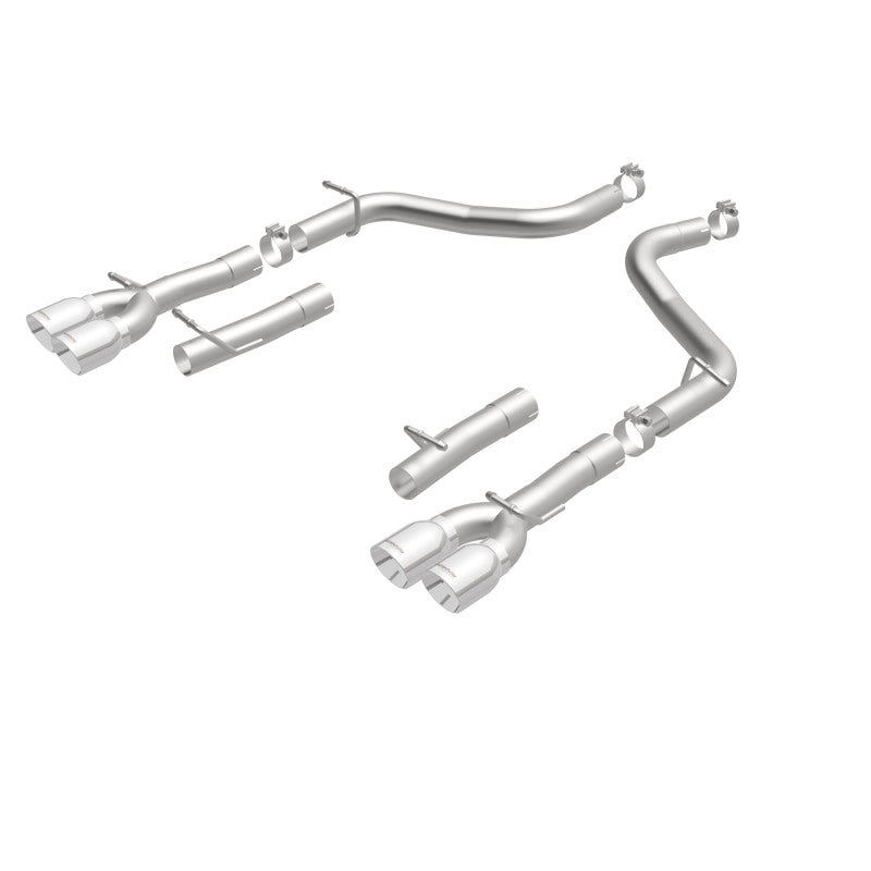 MagnaFlow Axle-Back, SS, 2.5in, Quad Split Rear 3.5in Tip 2015 Dodge Challenger 3.6L V6 Magnaflow Axle Back AXOPROS