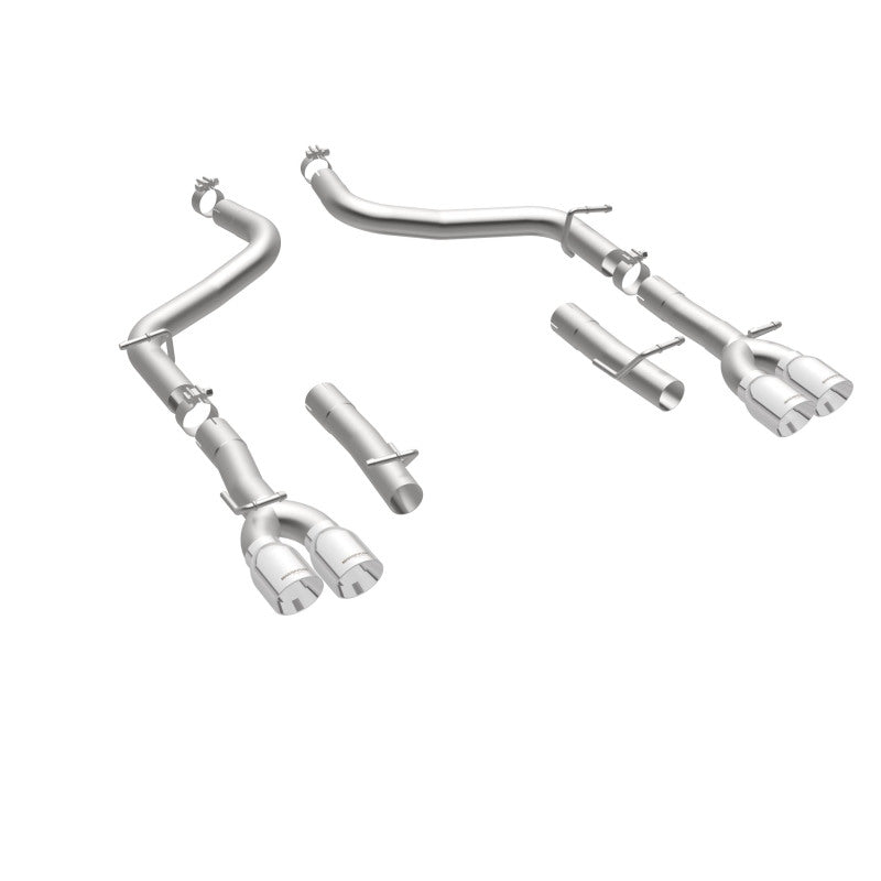 MagnaFlow Axle-Back, SS, 2.5in, Quad Split Rear 3.5in Tip 2015 Dodge Challenger 3.6L V6 Magnaflow Axle Back AXOPROS