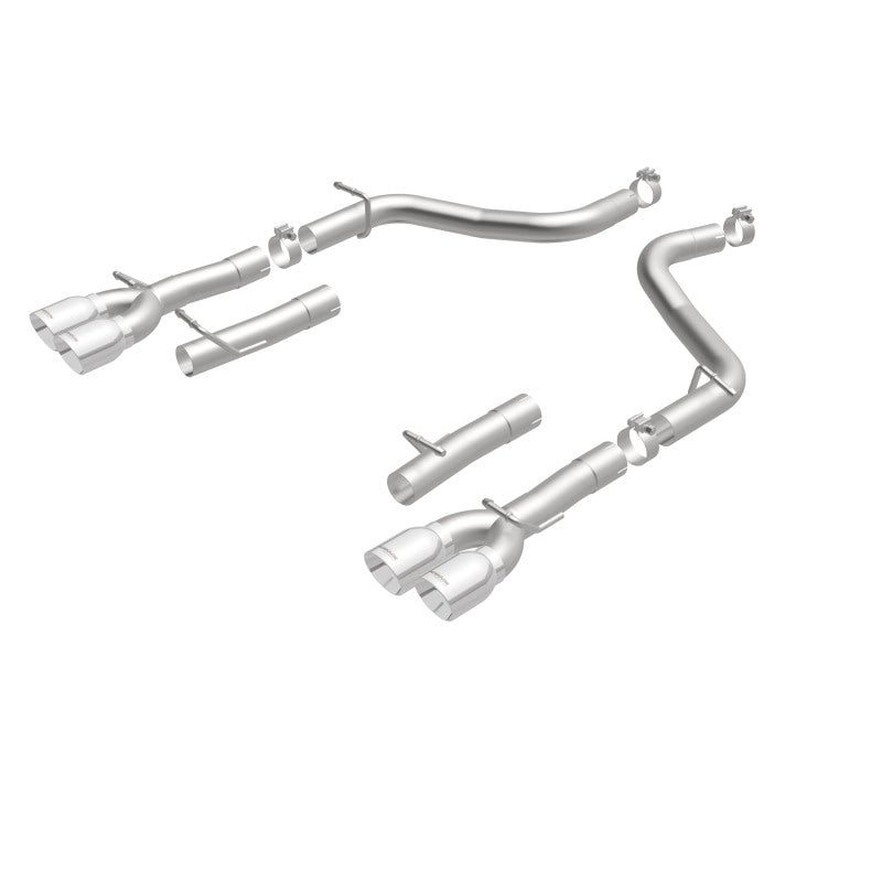 MagnaFlow Axle-Back, SS, 2.5in, Quad Split Rear 3.5in Tip 2015 Dodge Challenger 3.6L V6 Magnaflow Axle Back AXOPROS