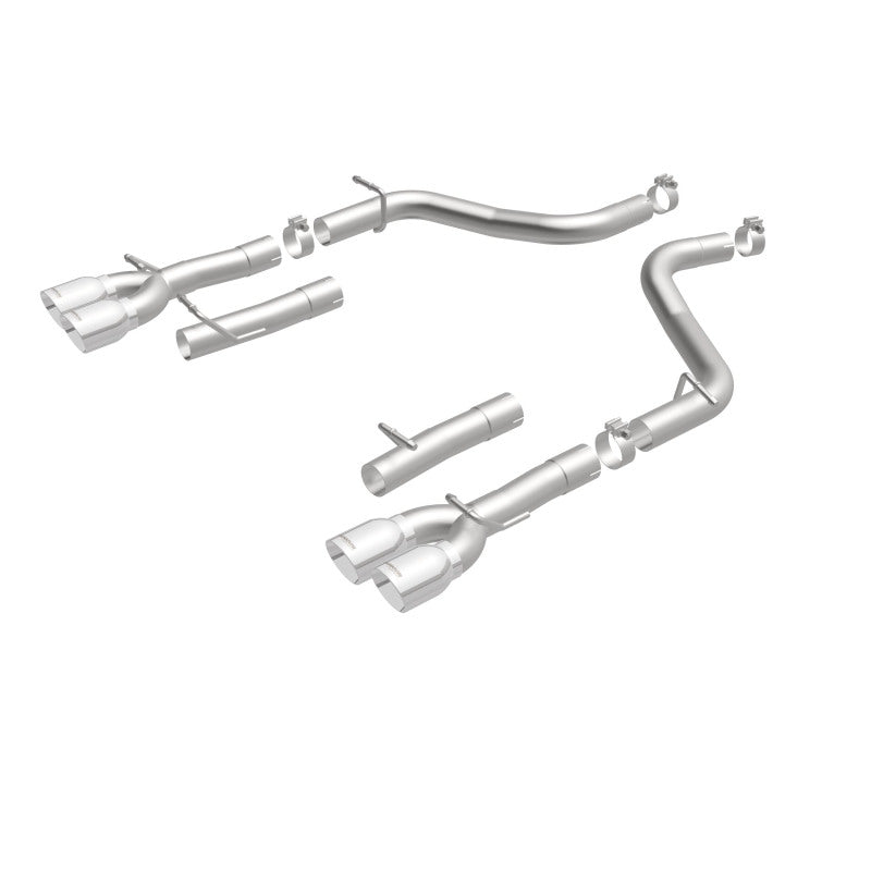 MagnaFlow Axle-Back, SS, 2.5in, Quad Split Rear 3.5in Tip 2015 Dodge Challenger 3.6L V6 Magnaflow Axle Back AXOPROS