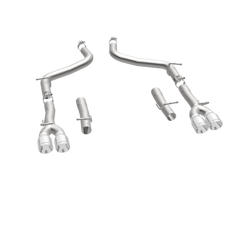 MagnaFlow Axle-Back, SS, 2.5in, Quad Split Rear 3.5in Tip 2015 Dodge Challenger 3.6L V6 Magnaflow Axle Back AXOPROS