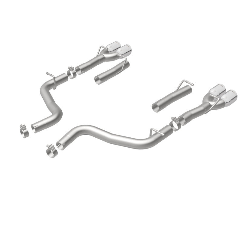 MagnaFlow Axle-Back, SS, 2.5in, Quad Split Rear 3.5in Tip 2015 Dodge Challenger 3.6L V6 Magnaflow Axle Back AXOPROS