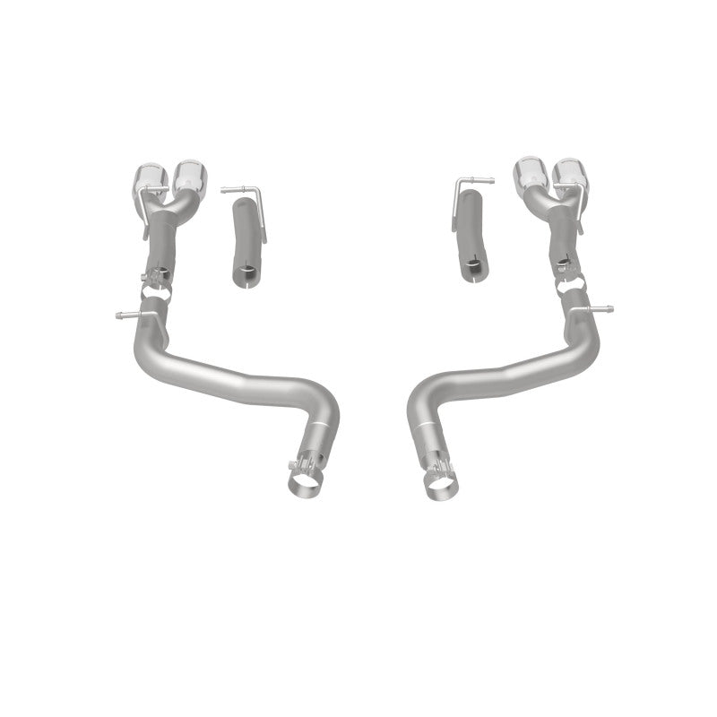 MagnaFlow Axle-Back, SS, 2.5in, Quad Split Rear 3.5in Tip 2015 Dodge Challenger 3.6L V6 Magnaflow Axle Back AXOPROS
