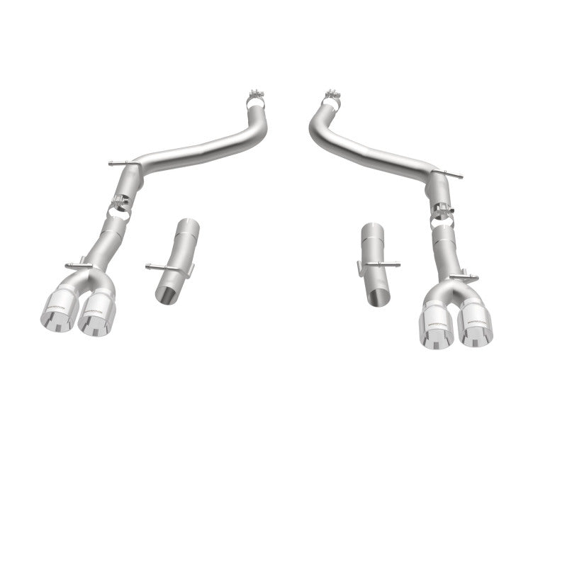 MagnaFlow Axle-Back, SS, 2.5in, Quad Split Rear 3.5in Tip 2015 Dodge Challenger 3.6L V6 Magnaflow Axle Back AXOPROS