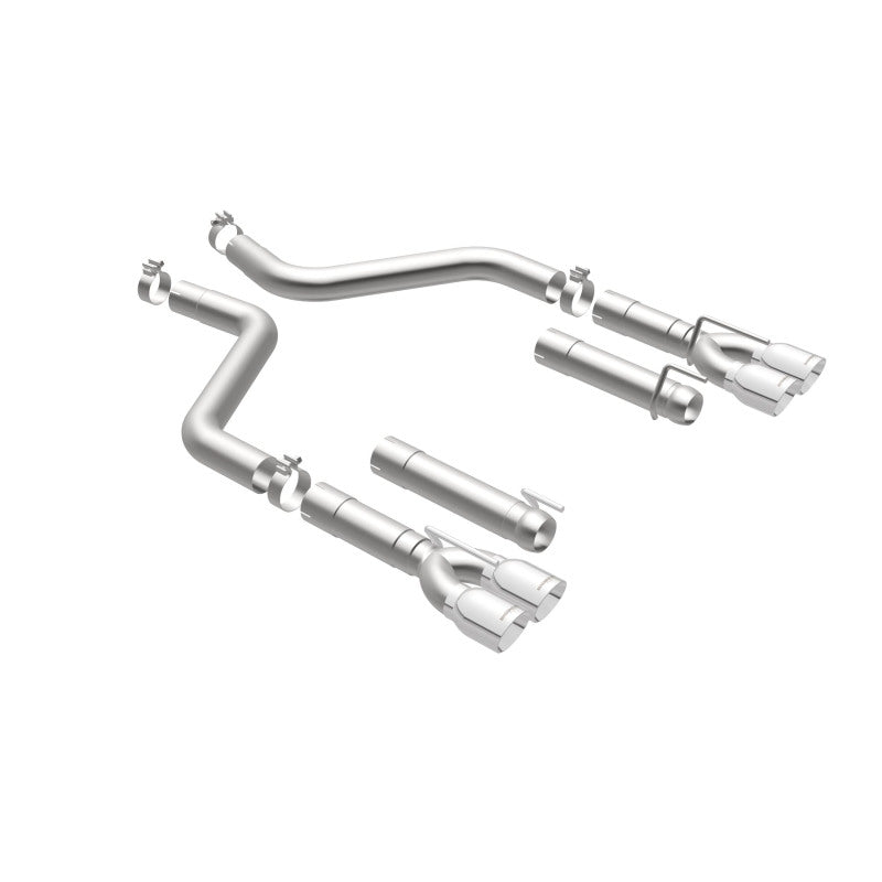MagnaFlow Axle-Back, SS, 3in, Quad Split Rear 3.5 Tips 2015 Dodge Challenger incl SRT Hellcat Magnaflow Catback AXOPROS