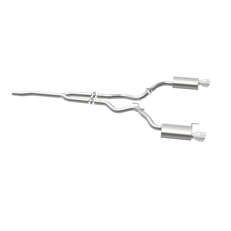 MagnaFlow Cat Back, SS, 2.5in, Street, Dual Split Polished 4.5in Tips 2015 Ford Mustang Ecoboost Magnaflow Catback AXOPROS