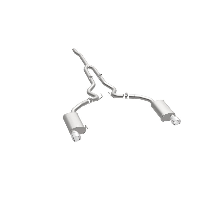 MagnaFlow Cat Back, SS, 2.5in, Street, Dual Split Polished 4.5in Tips 2015 Ford Mustang Ecoboost Magnaflow Catback AXOPROS
